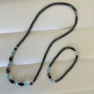 Beaded Bracelet and Necklace Set